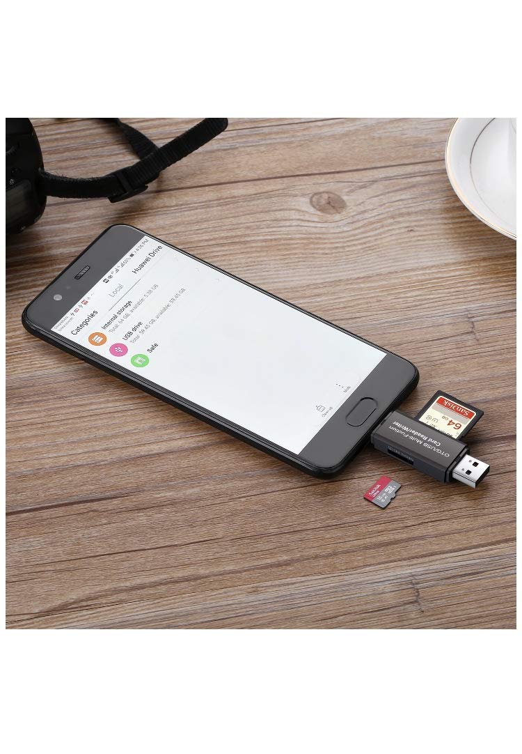 GETDL SD/Micro SD Card Reader, Micro USB OTG Adapter and USB 2.0 Portable Memory Card Reader for SDXC, SDHC, SD, MMC, RS-MMC, Micro SDXC, Micro SD, Micro SDHC Card and UHS-I Cards