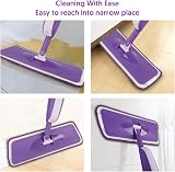 MEXERRIS Spray Mop with 3 Reusable Pads and 2 Bottles - 360° Rotatable Wet Dry view 4