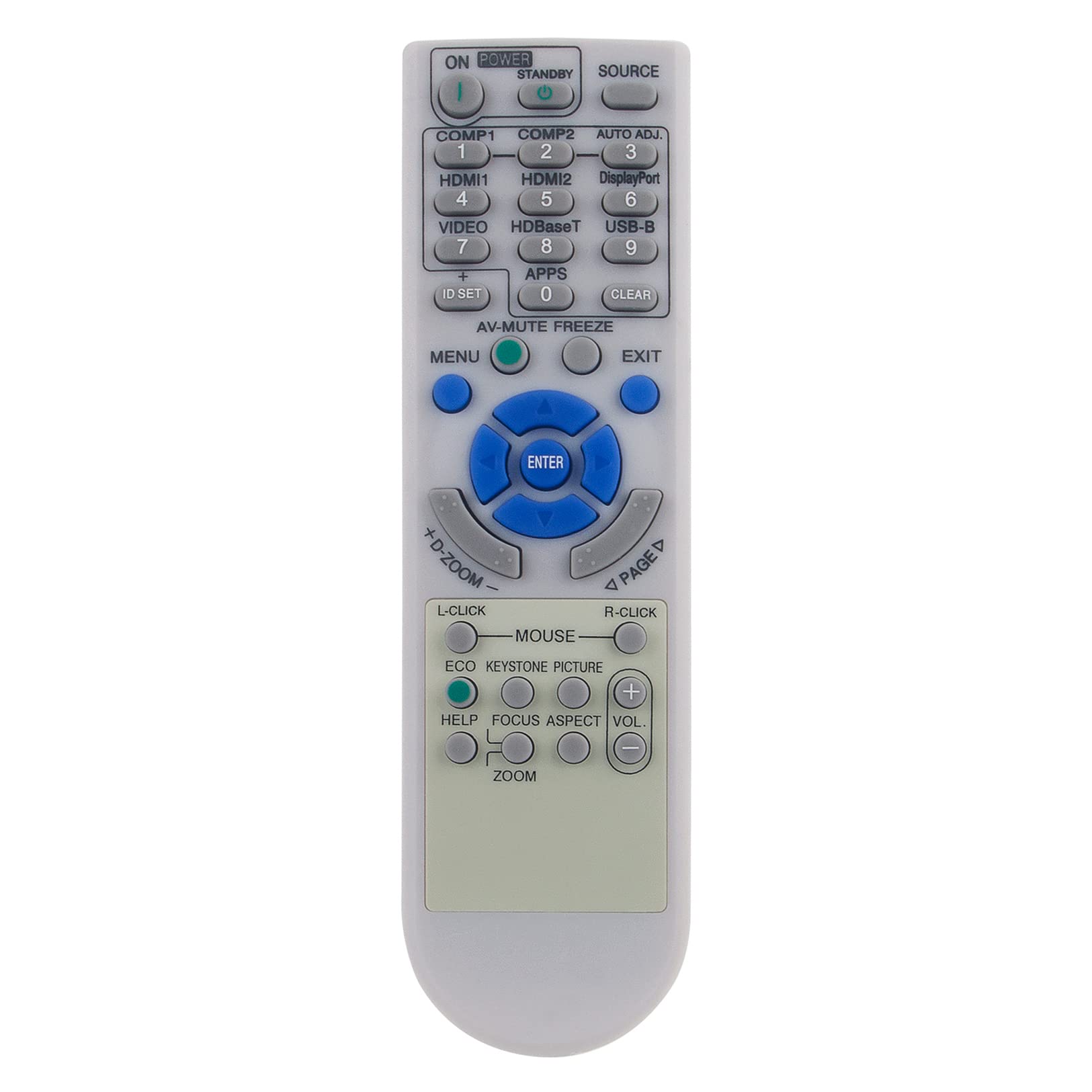VINABTY RD-472E Replacement Remote Compatible with NEC Projector P452H P502H P502W P452W P554U P474U