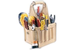 Custom Leathercraft 526 Electrician's and Maintenance Tool Pouch, Top Grain Leather, 17-Pocket