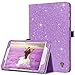 BENTOBEN Galaxy Tab A 8.0 (2015) Case, Slim Lightweight Glitter Sparkly Bling Flip Folio PU Leather Stylus Holder Auto Sleep/Wake Protective Smart Cover for Samsung Galaxy Tab A 8.0 SM-T350, Purple