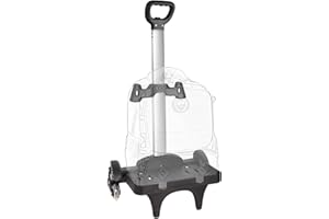 ROYCAR Backpack Trolley, Wheeled Cart Aluminum Alloy, Folding Trolley Cart for Schoolbag, 6 Wheels Luggage Cart with Edge Guard