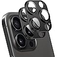 T Tersely 2 Pack Designed for iPhone 14 Pro/iPhone 14 Pro Max Camera Lens Protector,Alloy Metal Camera protector with Tempered Glass Screen Protector,Scratch Resistant,Easy to Install (Black)