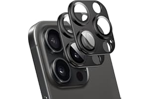 T Tersely 2 Pack Designed for iPhone 14 Pro/iPhone 14 Pro Max Camera Lens Protector,Alloy Metal Camera protector with Tempered Glass Screen Protector,Scratch Resistant,Easy to Install (Black)