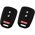 KeyGuardz Keyless Entry Remote Car Key Fob Outer Shell Cover Soft Rubber Protective Case for Honda CR-V HR-V Crosstour MLBHLIK6-1T (Pack of 2)
