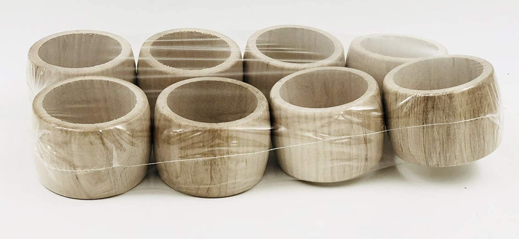 MGI Developpment Traditional French Crafts Set of 8 Napkin Rings, Made in France, Jura Unfinished Wood (Leave Unfinished or Personalise Them)