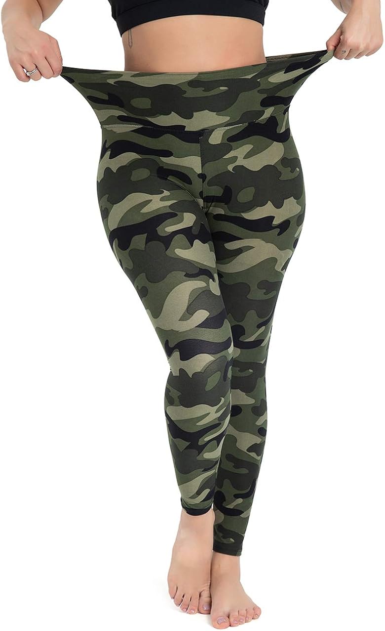 Gayhay High Waisted Leggings for Women - Soft Opaque Slim Tummy Control Printed Pants for Running Cycling Yoga: Clothing