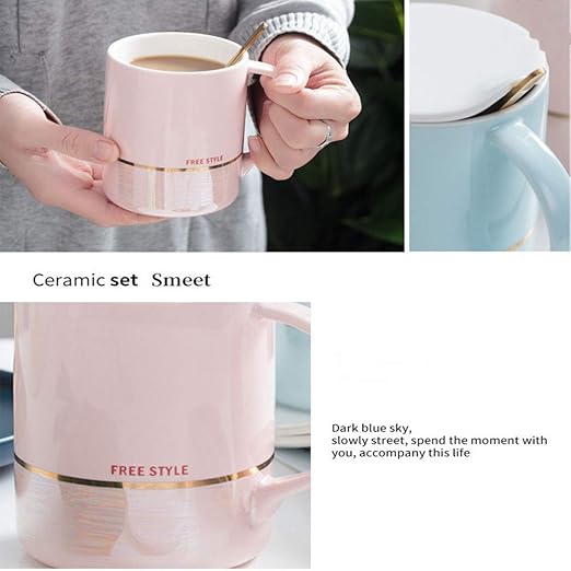 Ss Taza de 14 onzas para café/té/Coco, Juego de Tazas de cerámica ...