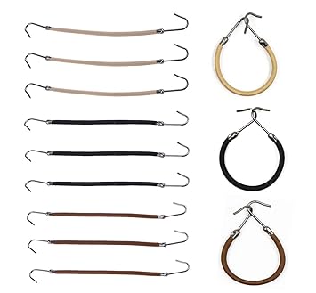 Amazon Com Floranea 12 Pcs Ponytail Hooks Elastic Band Black