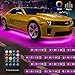Govee Car Underglow LED Lights, Exterior Car Lights with 8 Colors Sync to Music, 4 PCS Neon Accent Car Light Strips with Remote Control 5050 RGB Under LED lights for Car with Cable Tie & Screw, DC 12V