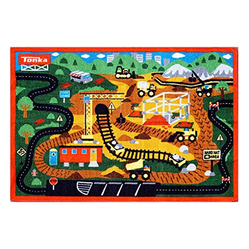 Gertmenian: Tonka Gravel Pit Game Rug Set 1 Toy Truck Kids Bedding Play Mat, Multi-Color, 32