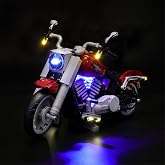 MENZAVA LED Light Set Compatible with Lego 10269 Harley-Davidson Fat Boy Creator Expert Building Blocks Model - Model Set NOT Included