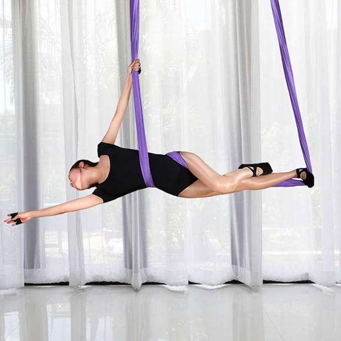 Amazon.com : DIMPLEYA Stretch Yoga Hammock Extra Long Yoga ...