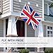 Anley Fly Breeze 3x5 Foot United Kingdom UK Flag - Vivid Color and UV Fade Resistant - Canvas Header and Double Stitched - British National Flags Polyester with Brass Grommets 3 X 5 Ft