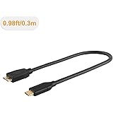 CableCreation USB 3.1 Type C (USB-C) to USB 3.0 Micro-B Cable, Micro USB 3.1 USB-C for Apple The Macbook, Chromebook Pixel and More, 1ft/0.3M in Black