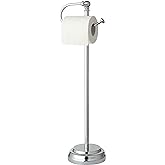 SunnyPoint Classic Bathroom Free Standing Toilet Tissue Paper Roll Holder Stand