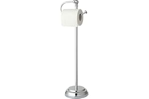 SunnyPoint Classic Bathroom Free Standing Toilet Tissue Paper Roll Holder Stand