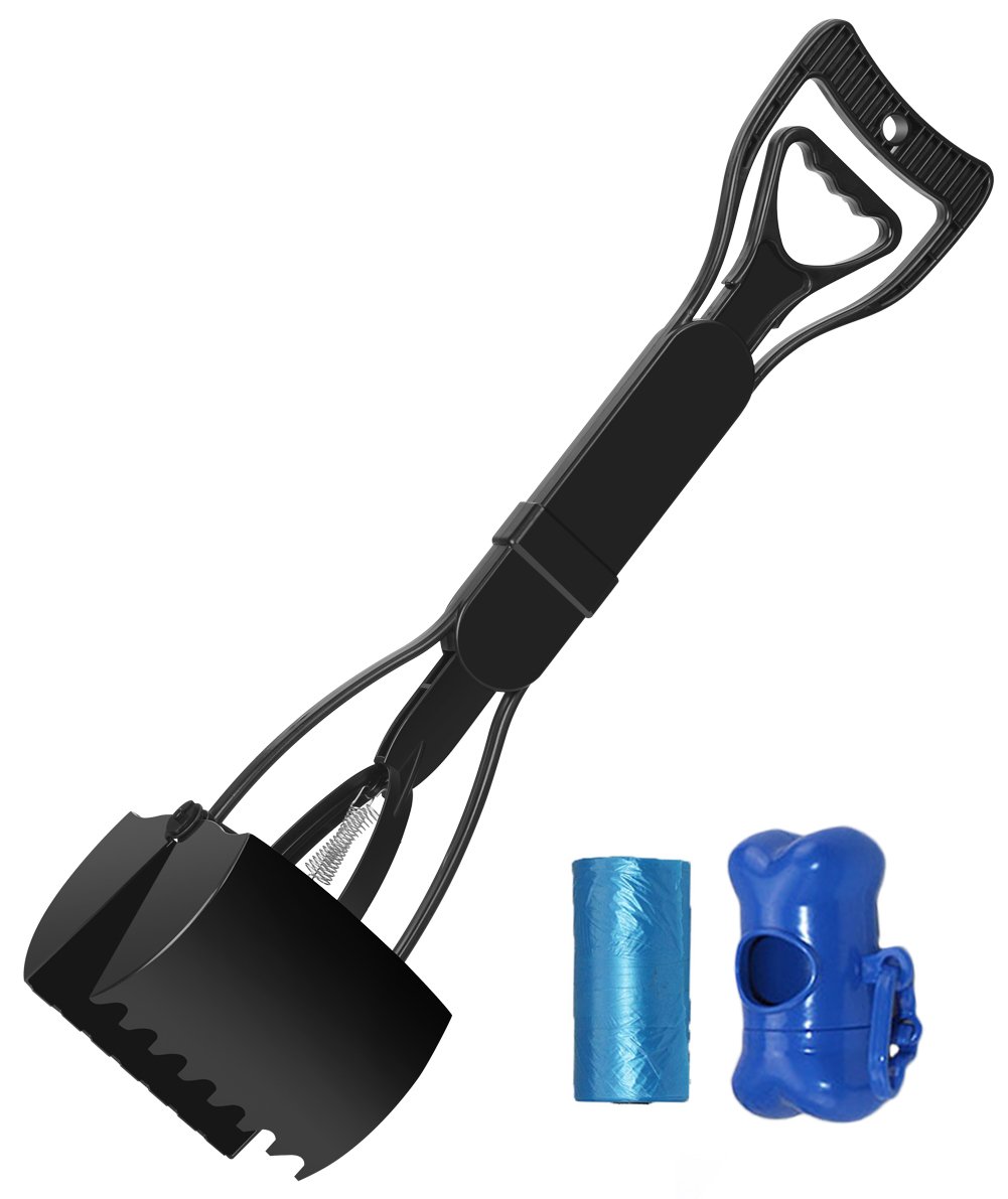 Dog Pooper Scooper with Poop Bags and Bag Holder Long Handle Top eBay