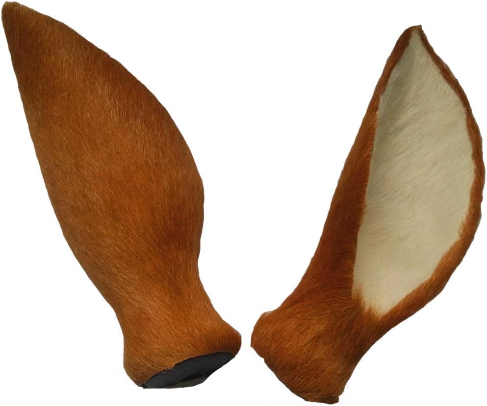 ZILIN Simulation deer ears,DIY material, Christmas decoration, Wedding photography props，DIY Headwear (brown)