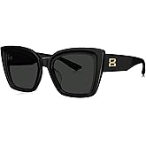 BOLON Women Oversized Square Cat Eye Stylish Sunglasses BL3211 Amalfi 53mm, Exclusive Eyewear Brand of EssilorLuxottica