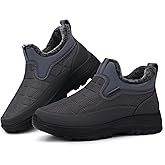 SHIBEVER Winter Waterproof Boots for Women: Snow Womens Ankle Fur Lined Shoes Slip On Warm Insulated Winter Boot