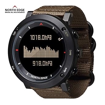 iBaste Herren Sport Digital Smart Watch Stunden Laufen Schwimmen Outdoor Sports Uhren mit Höhenmesser Barometer Kompass Therm