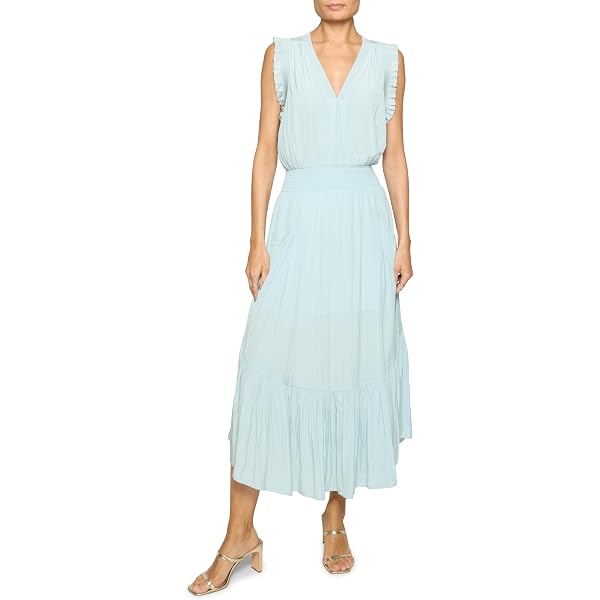 knee length dresses for ladies VINCENZO Sage Green Bardot Midi Dress