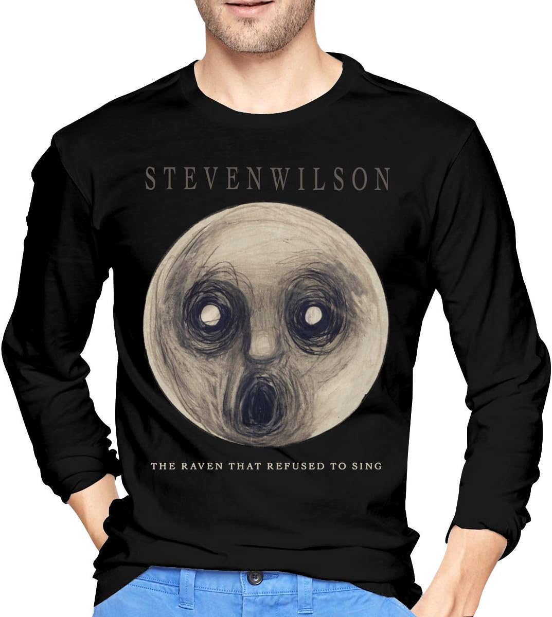 Sporsy Steven Wilson The Raven That Refused to Sing Mens Long Sleeve Tees Black