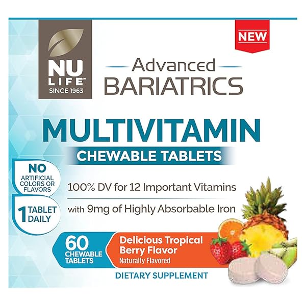 MULTIVITAMIN CHEWABLE TABLETS DELICIOUS TROPICAL BERRY FLAVORED (60 CHEWABLE TABLETS)