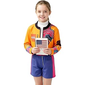 QZVUPA Girls Stage Costumes, 3-Piece Halloween Role Play Party Outfits | Girls Halloween Costumes, suitable for Halloween par