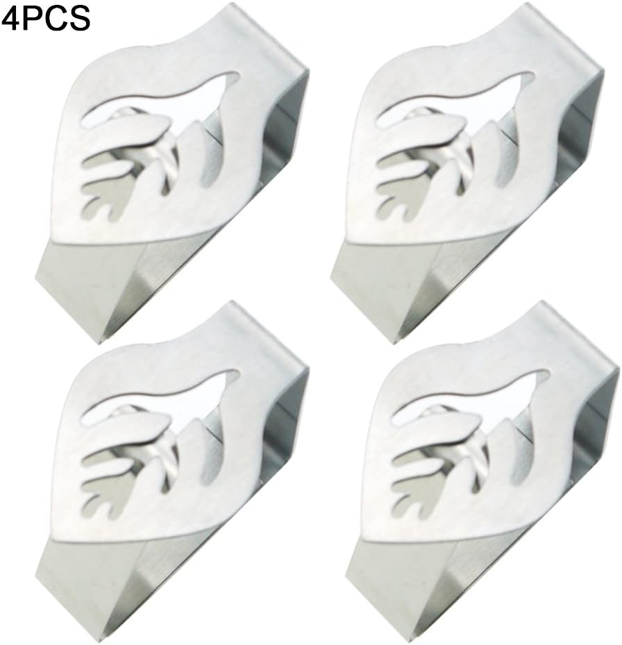 Tablecloth Clips 4 or 6 pcs Decorative Stainless Steel Table Cover