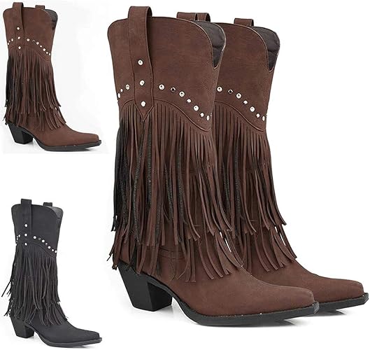 botas vaqueras con flecos