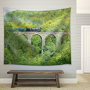 Zampach Viaduct, Czech Republic - Fabric Wall Tapestry Home Decor - 51x60 inches