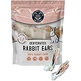 Dehydrated Rabbit Ears for Dogs & Cats - Rabbit Ear Dog Treats - USA Sourced Whole Rabbit Ears with Fur for Dogs - Rawhide Alternative - Made in USA- Furry Rabbit Ears for Dogs (12 Count)