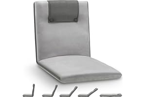 Avocahom Meditation Chair Padded Floor Chair with 6 Adjustable Positions Back Support Soft Microsuede Fabric Floor Seat Suita
