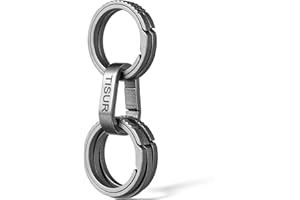TISUR Mini Titanium Key Rings,Small Carabiner Keychain Clip Quick Release Key Chain Connector Keychain Accessories for Car
