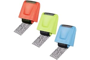 3Pcs Wide Roller Stamp, BetterJonny Identity Theft Stamp Identity Guard Roller Stamp Security Stamp for Privacy Protection Ad