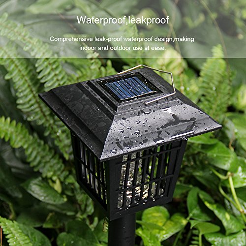 YIER SolarPowered Outdoor Insect Killer/Bug Zapper/Mosquito Killer Hang or Stick in The Ground
