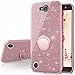Silverback Compatible for LG X Power 2 Case,LG X Charge Case,LG Fiesta 2 Case, LG Fiesta LTE Case Girls Bling Glitter Sparkle Case with Ring Stand, TPU Outer Cover + Hard PC Inner RG