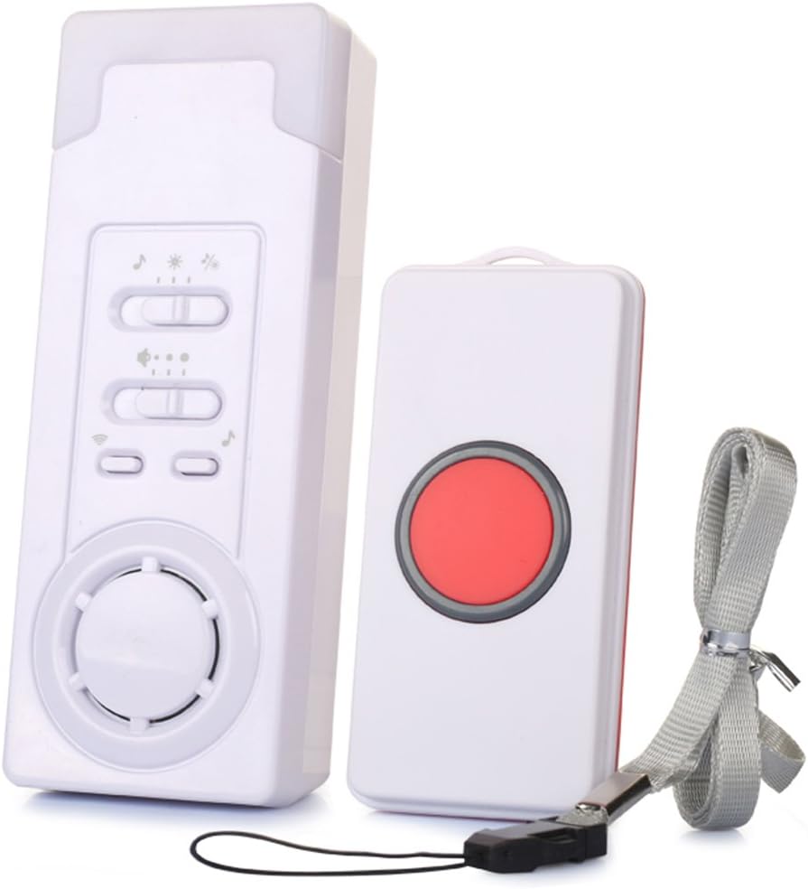 Wireless Caregiver,Caregiver Smart Personal Pager System Emergency Care Alarm Call Button Nurse Alert System -500+ft Operating Range (1 in 1)