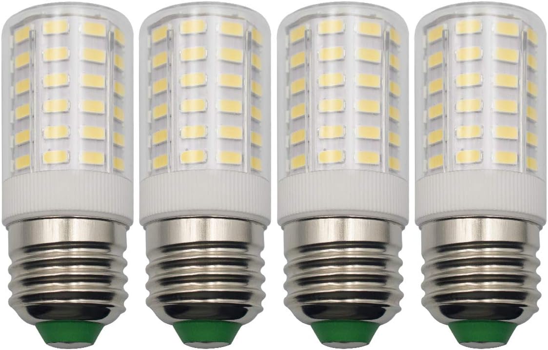 E27 7W LED Light Bulbs Home Lighting 100 Watt Equivalent Daylight White 6000k Eye Protect 85 CRI 950 Lumens 100-265 V Edison Candelabra E27 Medium Screw Base Non-Dimmable - Pack of 4