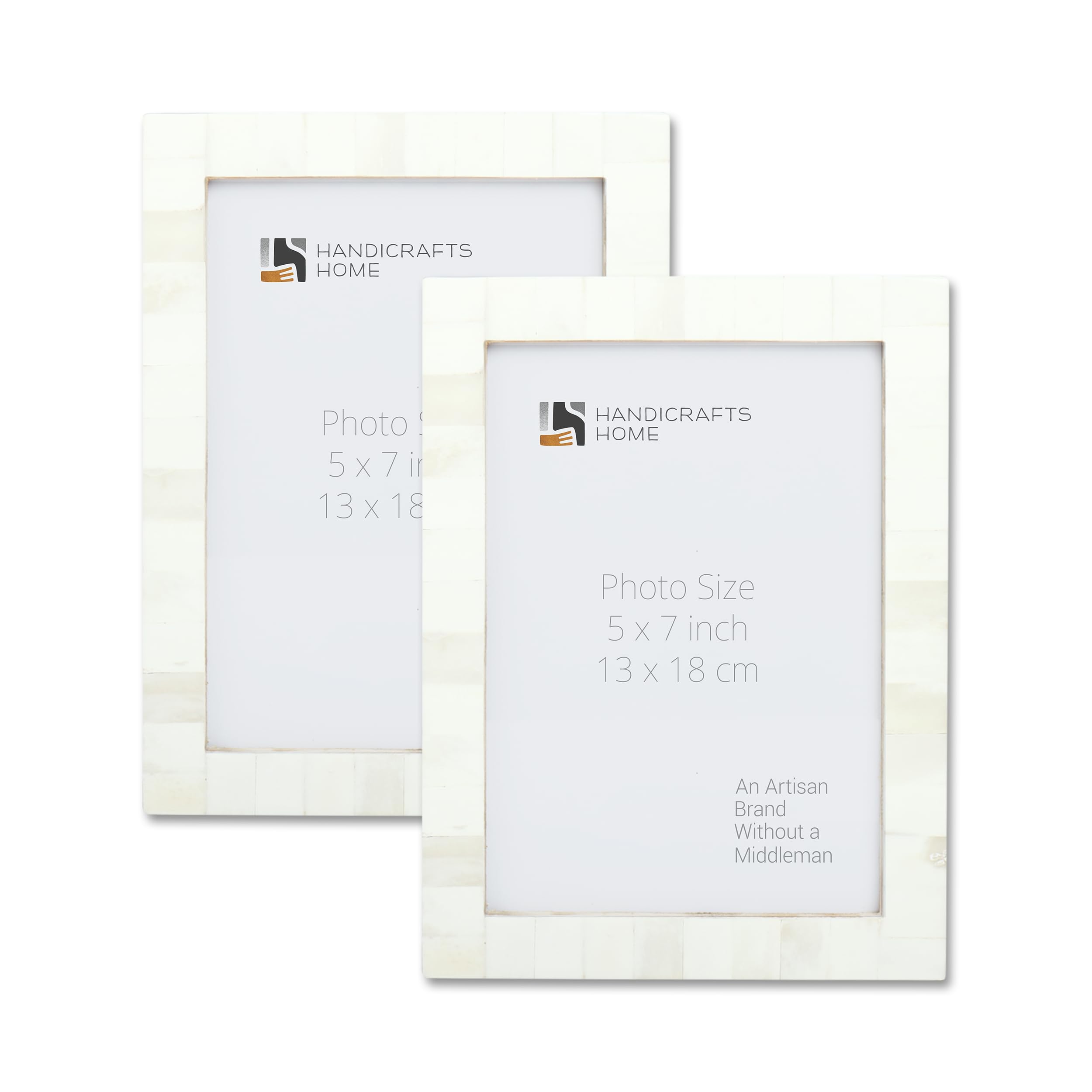 Photo 1 of Handicrafts Home 5x7 Picture Frames Pack of 2 – Classic Collection Handcrafted Photo Frames, Perfect for Wall & Tabletop Display, Ideal Home Decor Gift