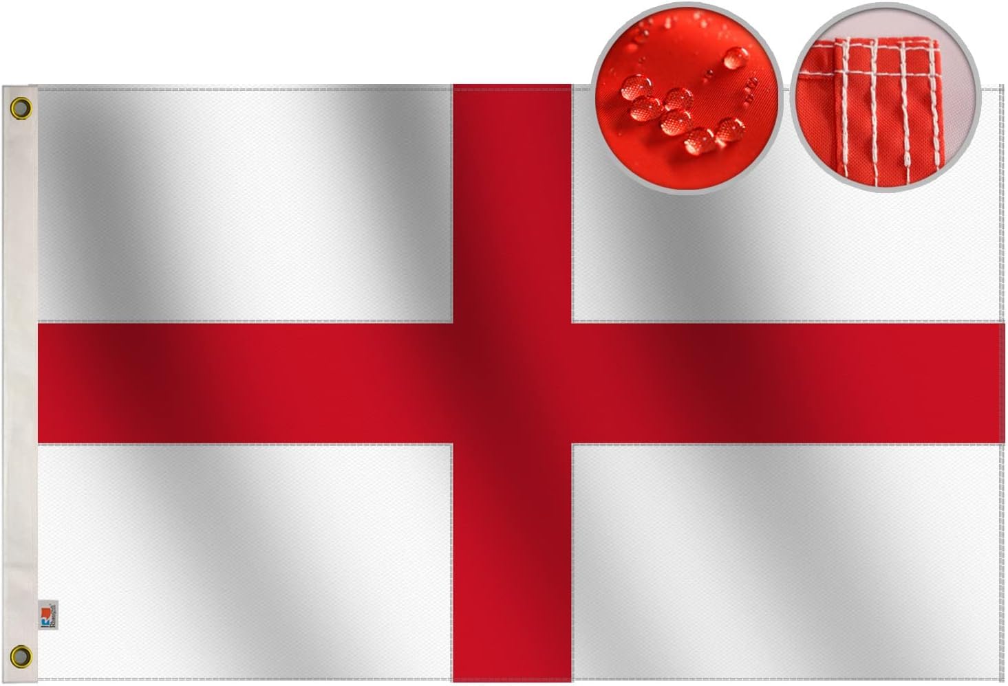 Omnisexual Premium Heavy Duty England Flag 150x90cm Sewn Oxford Nylon 210D Double Sided Great British English National Flags | Quadruple Stitched Fly Ends | St George’s Cross Flag 5ft x 3ft Banner — image 1