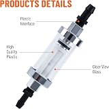 CarBole 2PCS Inline Fuel Filter 3/8 1/4 5/16 Hose Barb Chrome OE FFC1000 view 4