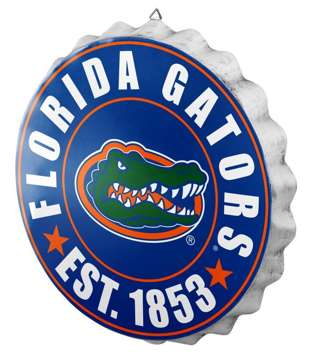 FOCO NCAA Bottle Cap Wall Sign, Florida Gators