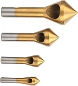 GIONAR 4pcs HSS Countersink Drill Bit Set Titanium Coated Metal Wood Chamfer view 7