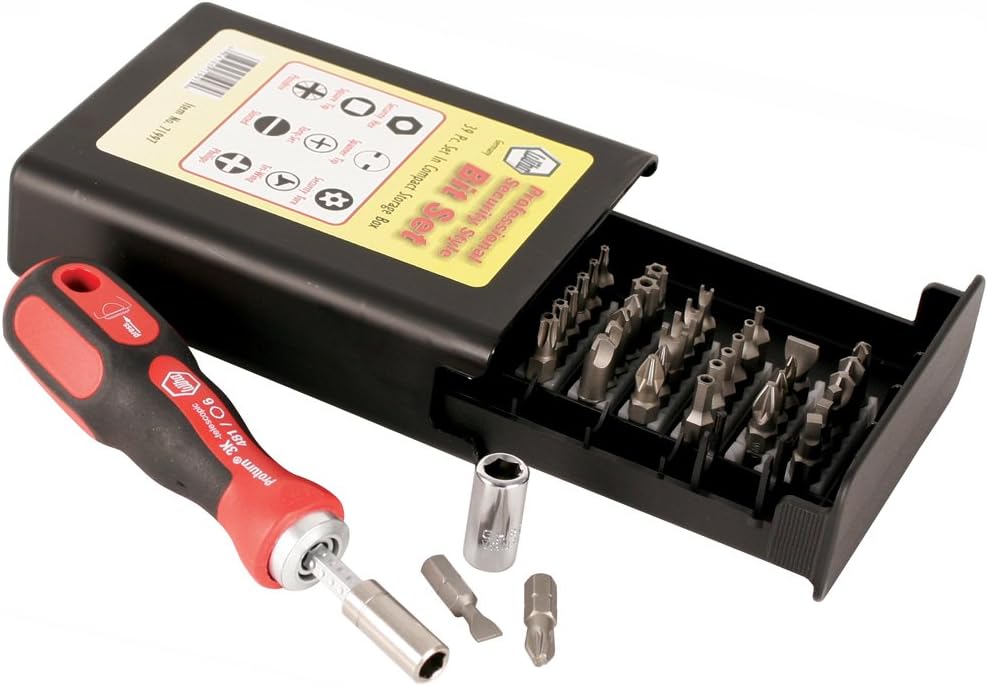 Wiha 71997 Security Bit Set with 3K Handle, 38 Piece Amazon.co.uk DIY
