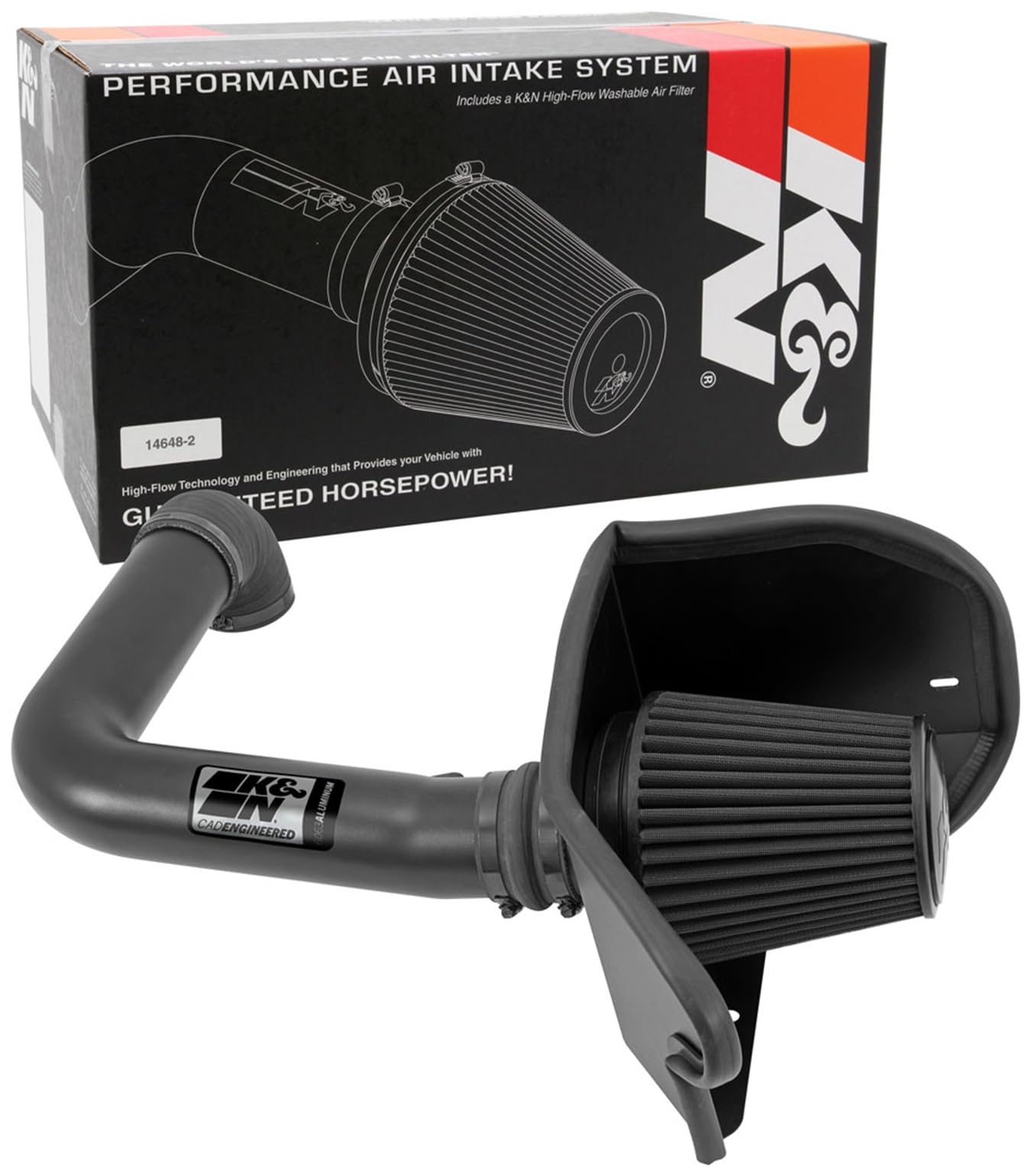 Photo 1 of K&N Cold Air Intake System: High-Flow Air-Filter, Increase Performance & Horsepower: Compatible with 2004-2008 FORD F150; 2006-2008 LINCOLN Mark LT; 2004-2007 FORD Lobo; 2005 FORD Expedition, 71-2556