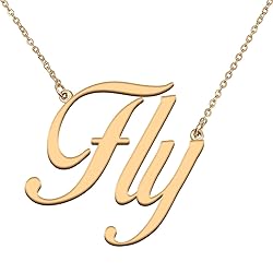 HUAN XUN Customized Custom Simple Any Name Necklace