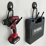 Pmsanzay 2 Pack Power Drill Organizer Holder Magnetic Tool Rack Garage Storage view 5